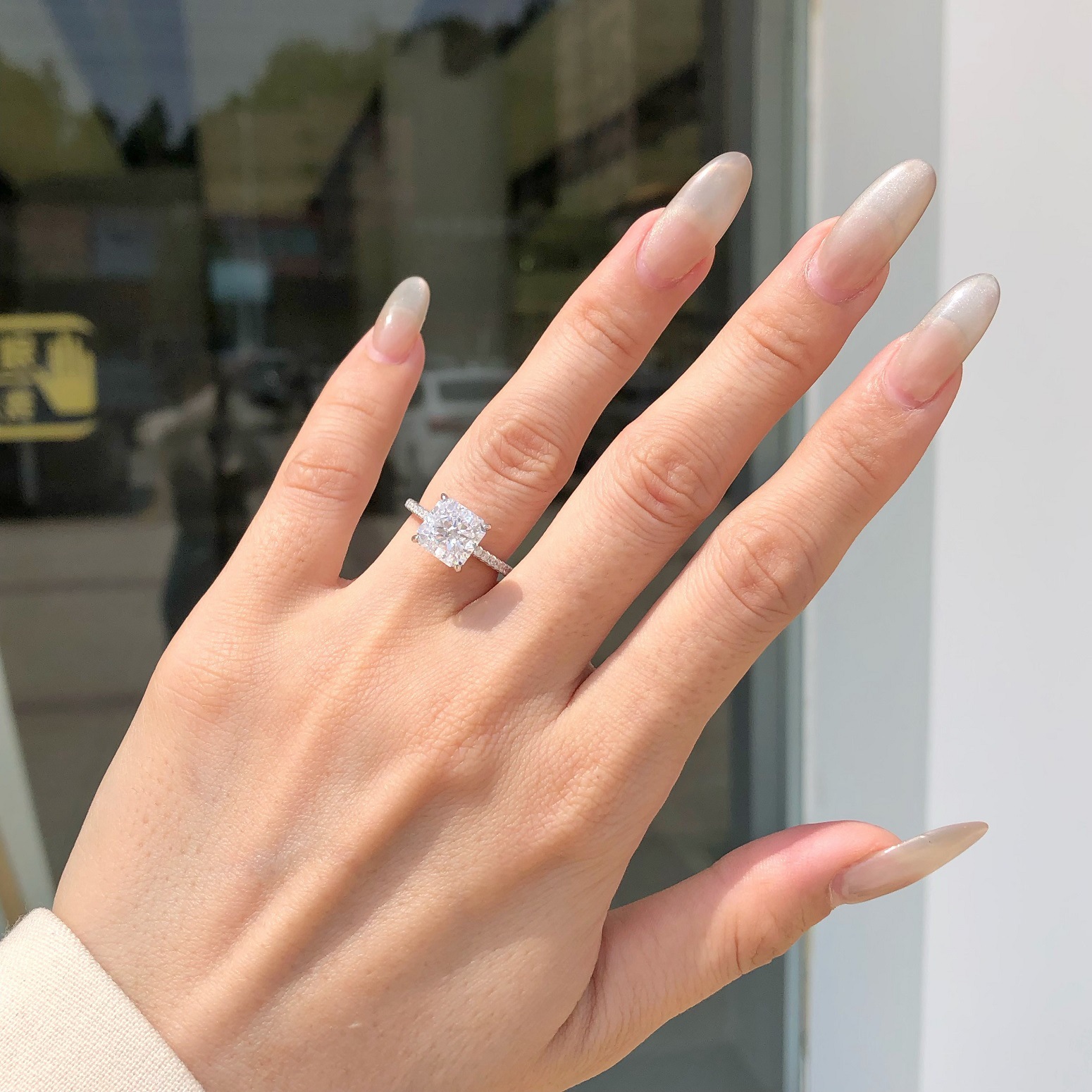 6g Weight Zircon Inlay Material Rings Classification 5, 9 Ring Size 1 Piece Quantity Holiday, Daily Occasion 925 Sterling Silver Material Geometric, Heart Shape Pattern Women's Gender Plating, Inlay Design Elegant Style 925 Sterling Silver Zircon Geometric Heart Shape Rings 23