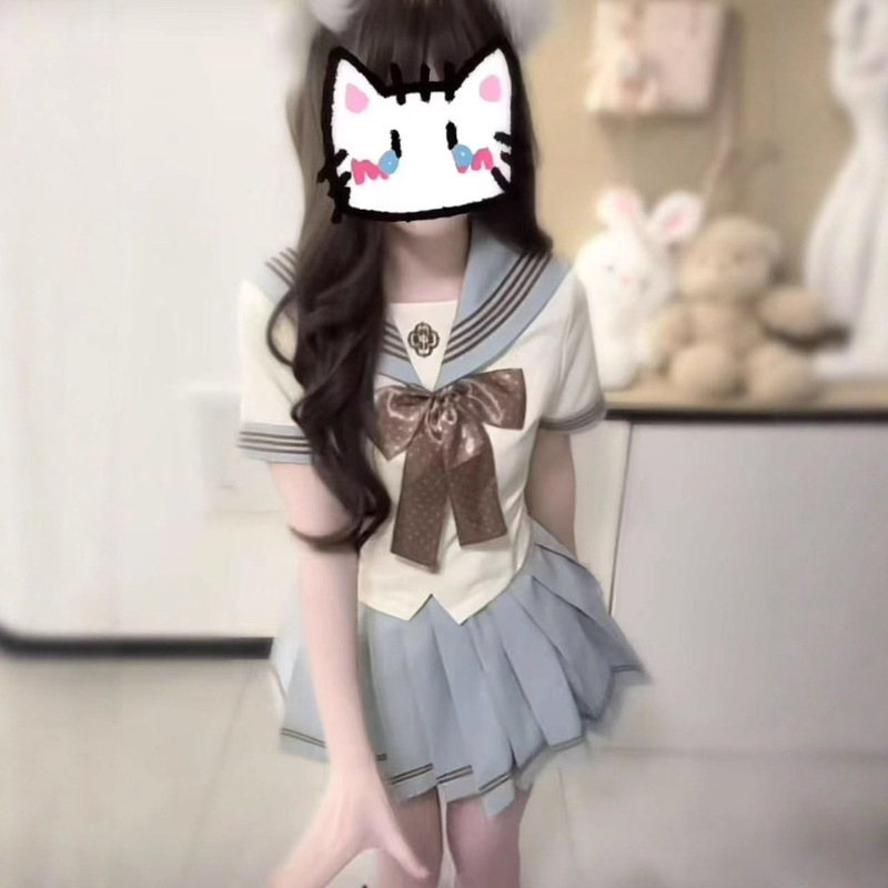 Original Basic Authentic Jk Uniform Navy Collar Versatile Suit Sailor Suit Japanese Style Student Skirt Suit