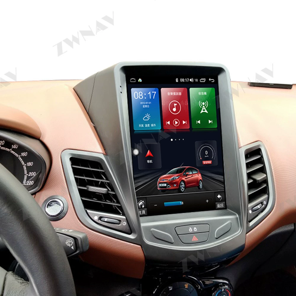 Подходит для Ford Carnival 2008-2016, Ford Fiesta 12.1-дюймовый Android навигатор с вертикальным экраном