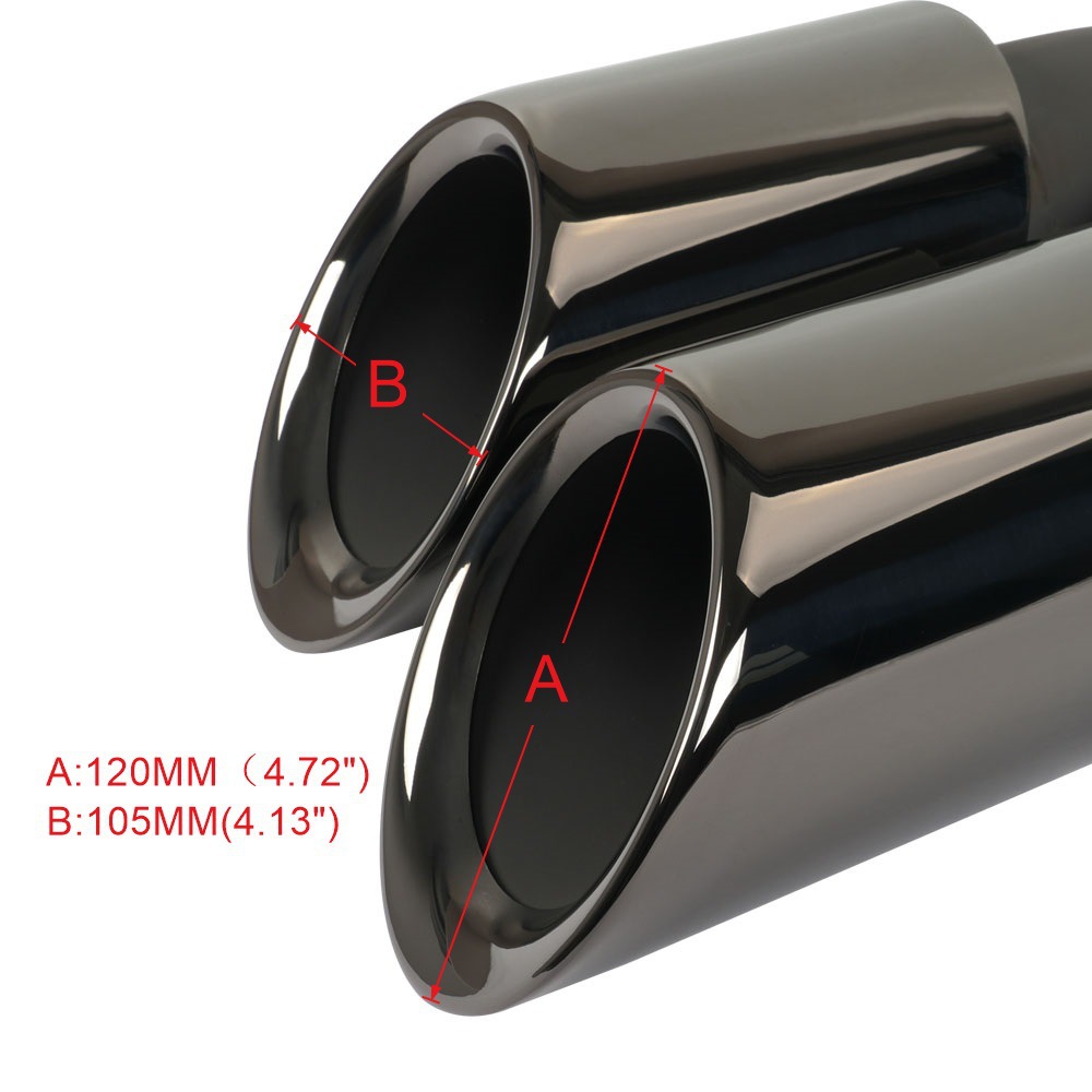 Car exhaust pipe modification suitable for 10-14 years Porsche Cayenne single layer bilateral four outlet exhaust pipe tail throat