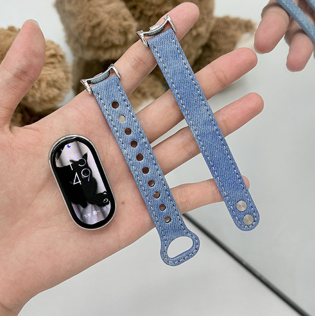 Suitable for Xiaomi Mi Band 10 Fashion Watch Strap Accessible Luxury Denim Xiaomi 9/8Nfc Double Stud Men's and Women's Wrist Strap