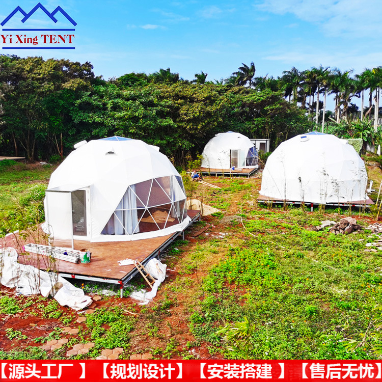 Scenic Homestay Hotel Tent Starry Sky Room Camping Dome Starry Sky Tent House Bubble House Tienda de bolas Instalación del fabricante