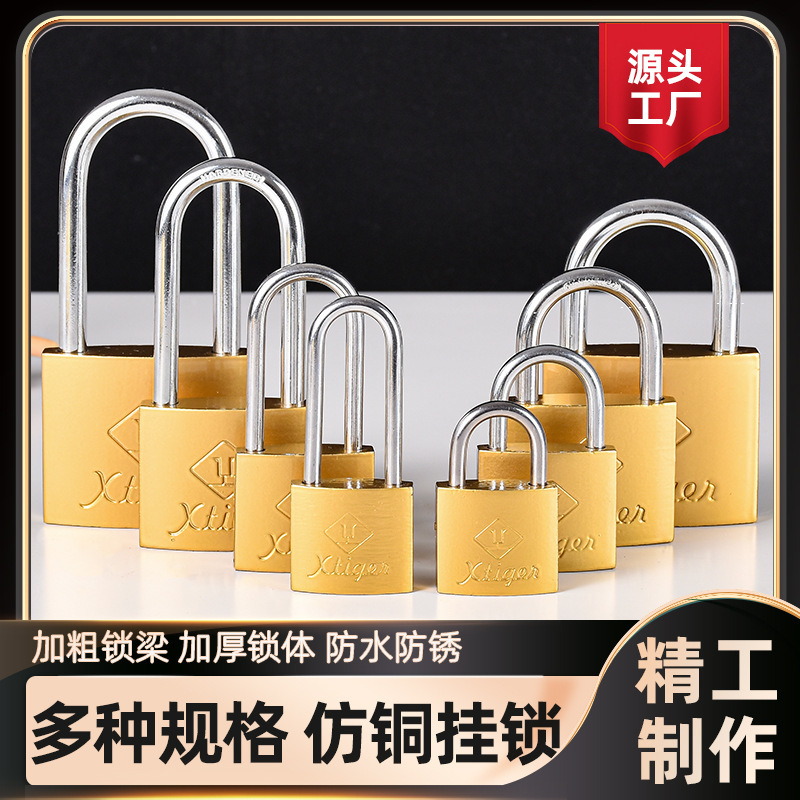 25mm Small Padlock Student Dormitory Lock Imitation Copper Small Lock Student Drawer Cabinet Lock School Warehouse Door Lock