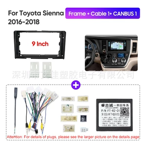 Toyota Sienna 2016-2018 üçün 9 düym DVD böyük ekran naviqasiya çərçivəsi