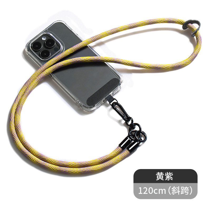 Cordón de teléfono móvil al por mayor crossbody ajustable avanzado Halter muñeca tejida Sling back clip caja del teléfono móvil correa de cordón