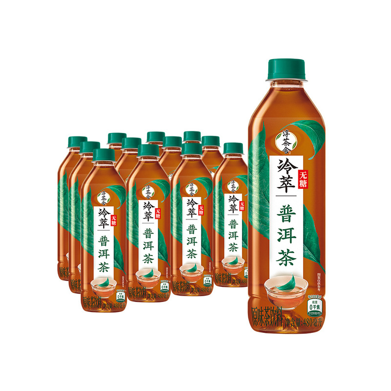 Coca-Cola's Chunchaisha Cold Brew Pu'Er Tea Sugar-Free Drink 480ml*12 Bottles/Box