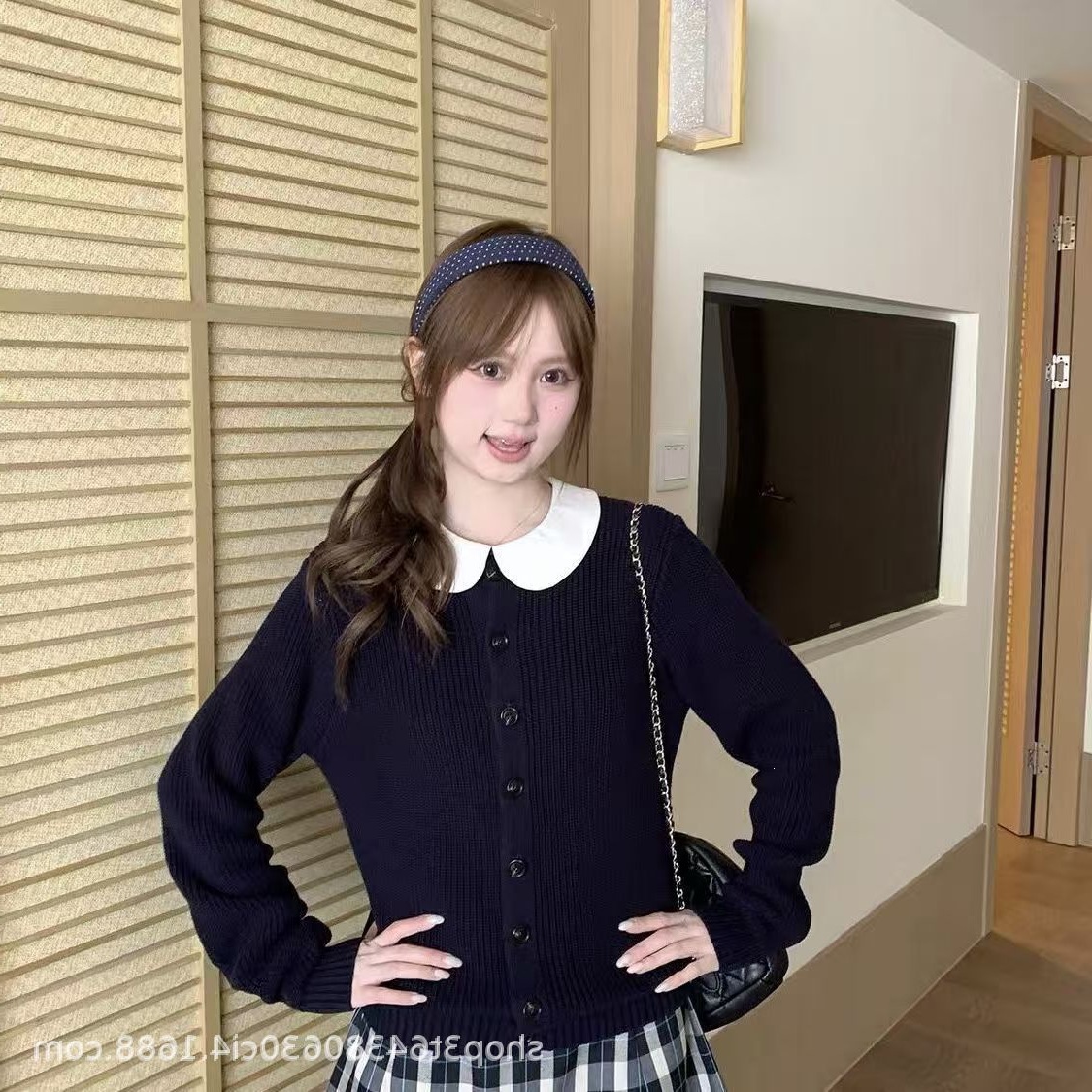 慵懒松弛感针织开衫外套女春秋季2026新款圆领气质简约感毛衣上衣