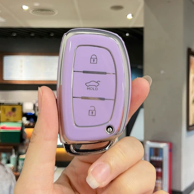 Beijing Hyundai Key Case Leading: Car key bag - modern-model-b-charming-purple-single-shell