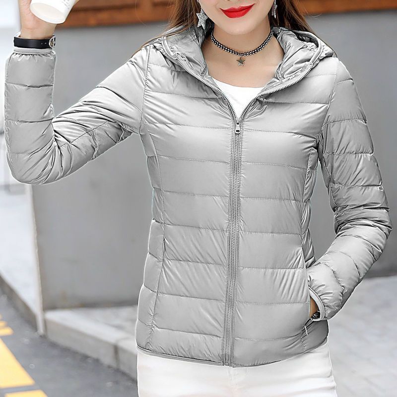 New Hooded Down Cotton-padded Jacket Women's Short plus size Thickened Warm Clothes Korean Style Simple Casual Fashionable Lightweight Jacket New Hooded Down Cotton-padded Jacket Women's Short plus size Thickened Warm Clothes Korean Style Simple Casual Fashionable Lightweight Jacket