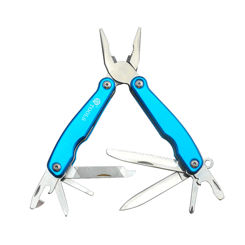 SQT Shunquan 2611S Mini alicates de herramientas de combinación multifunción Mini alicates de cuchillo plegable portátil