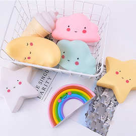 搪胶五角星星小夜灯儿童入眠灯儿童房装饰灯卡通玩具led小夜灯