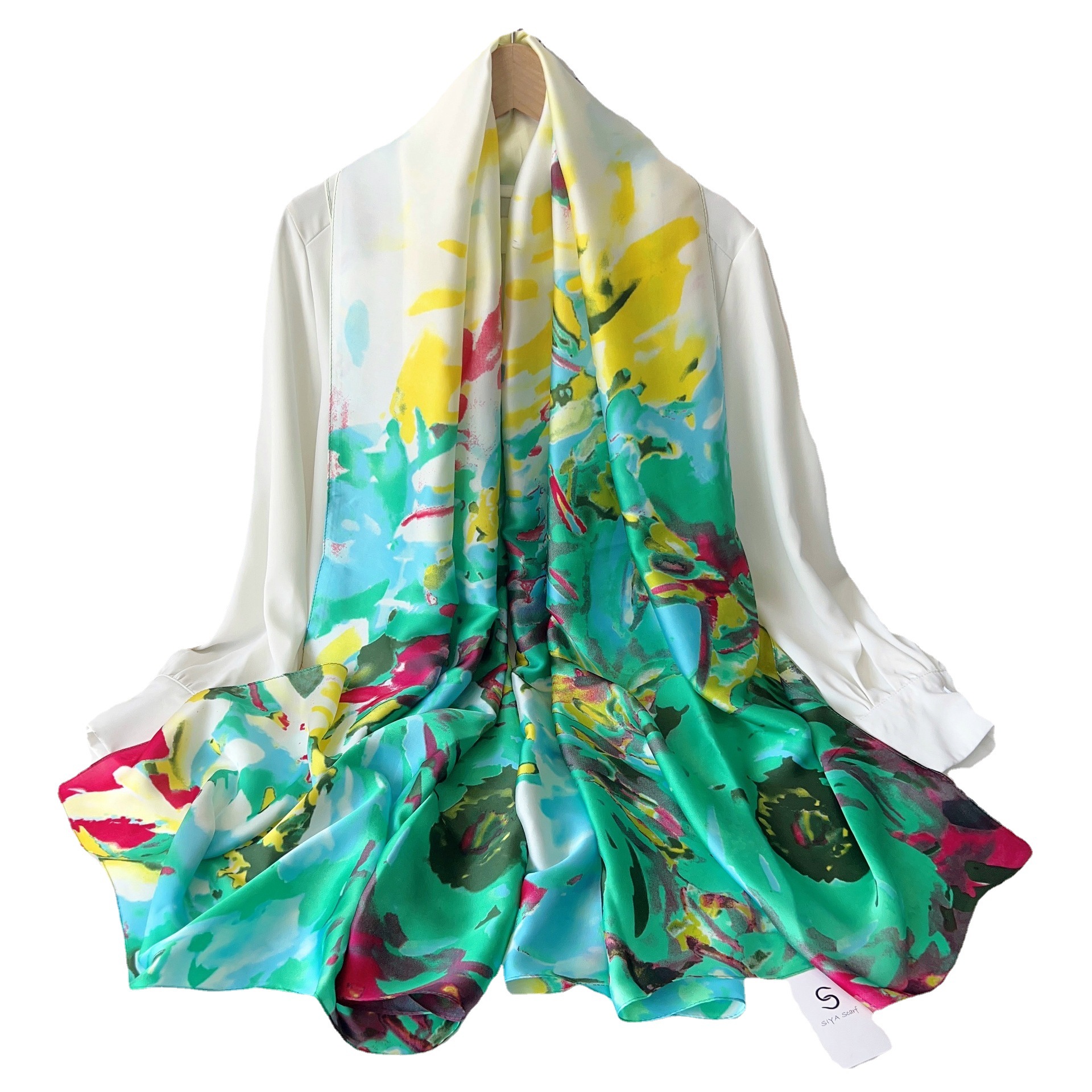 Bufanda delgada de verano bufanda protectora solar a prueba de sol fotografía de viaje playa bufanda al aire libre bufanda de playa de moda femenina Toalla de playa