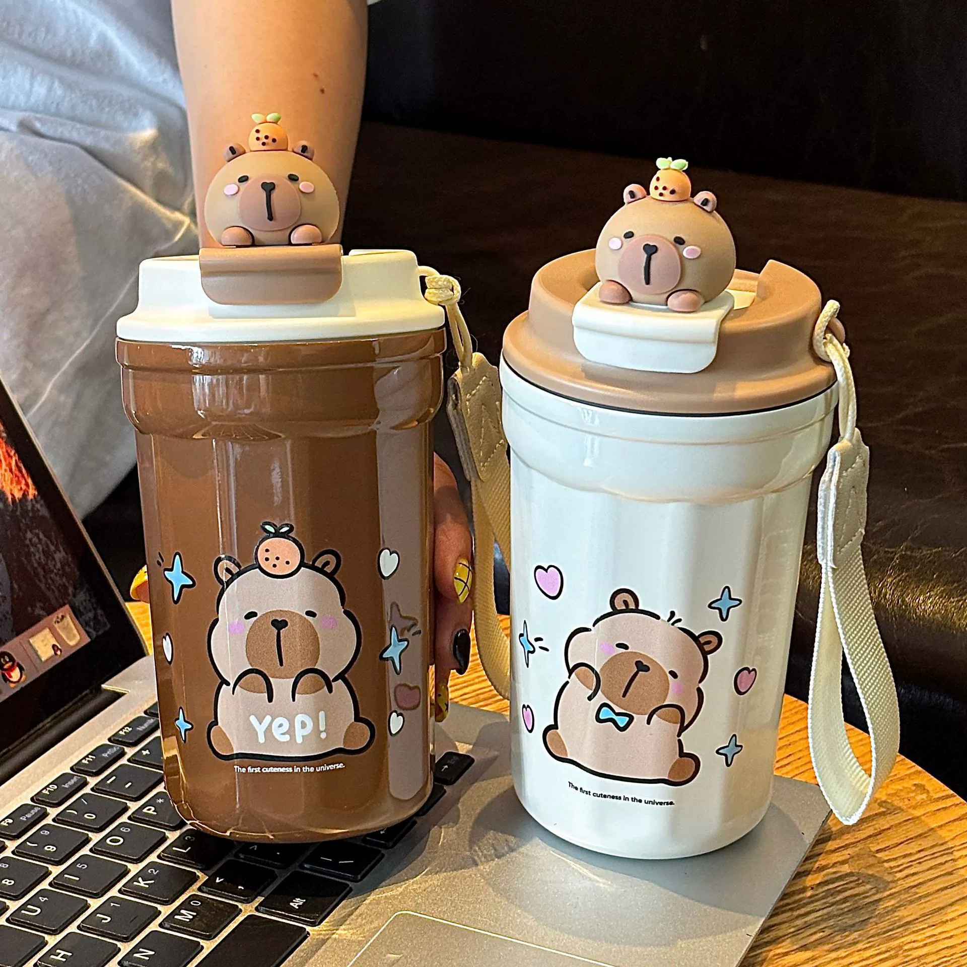 Удобная кофейная кружка для учеников начальной школы, кукла, детский слюнявчик с стеклом