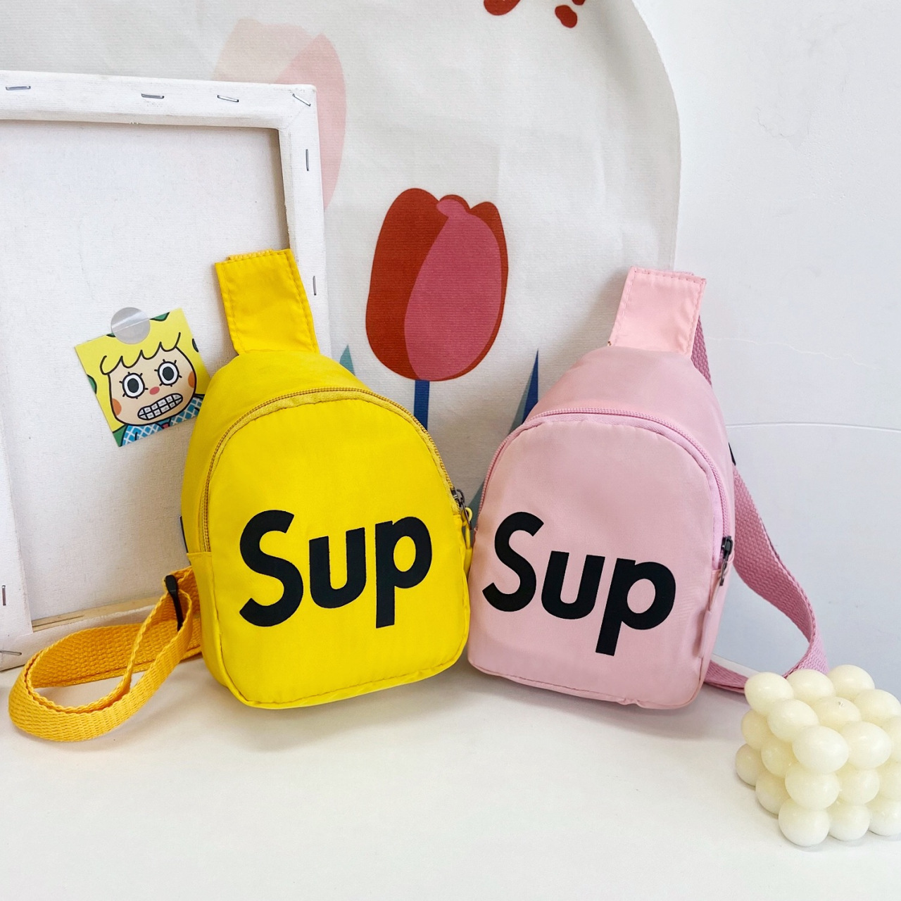 Nuevo estilo Coreano pequeño bolso de hombro para niños y niñas bolsa de hombro de Moda bolsa de pecho Cambio de accesorios bolsa de viaje bolsa de mensajero del hombro