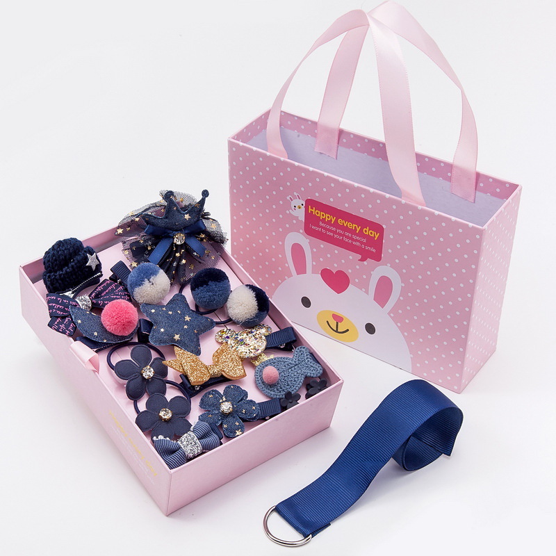 Juegos de cabello para niños corona clip de cabello para niñas princesa cabello para niñas cabello para bebés anillo de cabello para bebés caja de clip de cabello