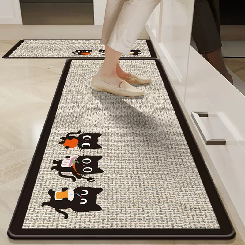 韩式厨房地垫家用防油可擦吸油脚垫简约浴室吸水速干防滑地毯批发