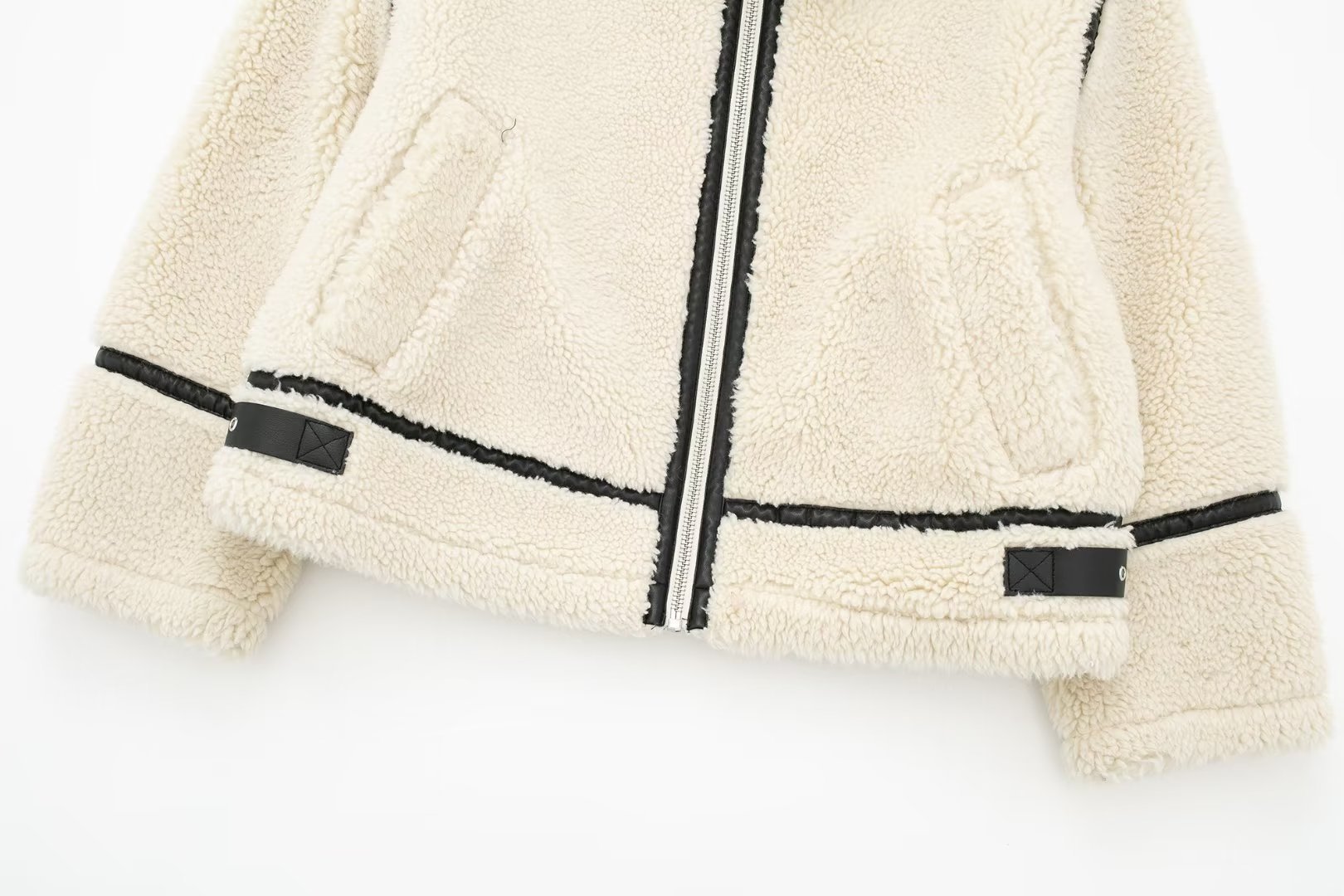 Dames bontjas in contraststijl voor herfst en winter warm_voghion.com