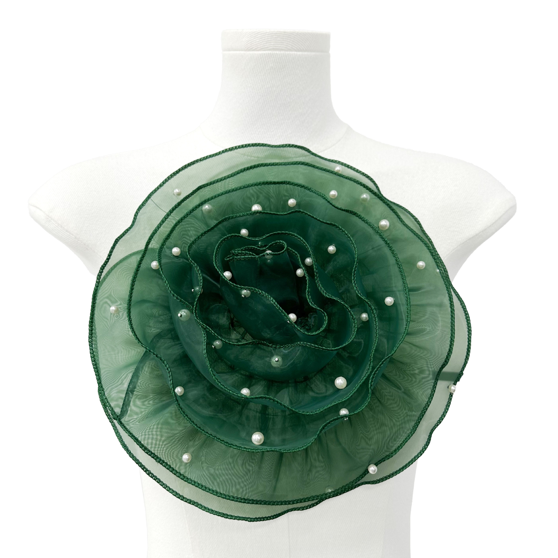 Ogan perla multicapa estereoscópica flor de pecho vestido de boda falda decoración decalco accesorios boutique conjunto completo