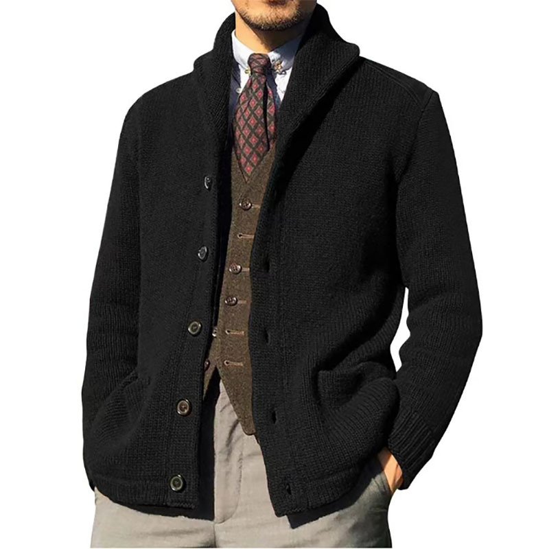 Men's Clothing exclusive independent station 2024 new autumn and winter foreign trade men's woolen sweater cardigan casual warm commuter sweater_voghion.com