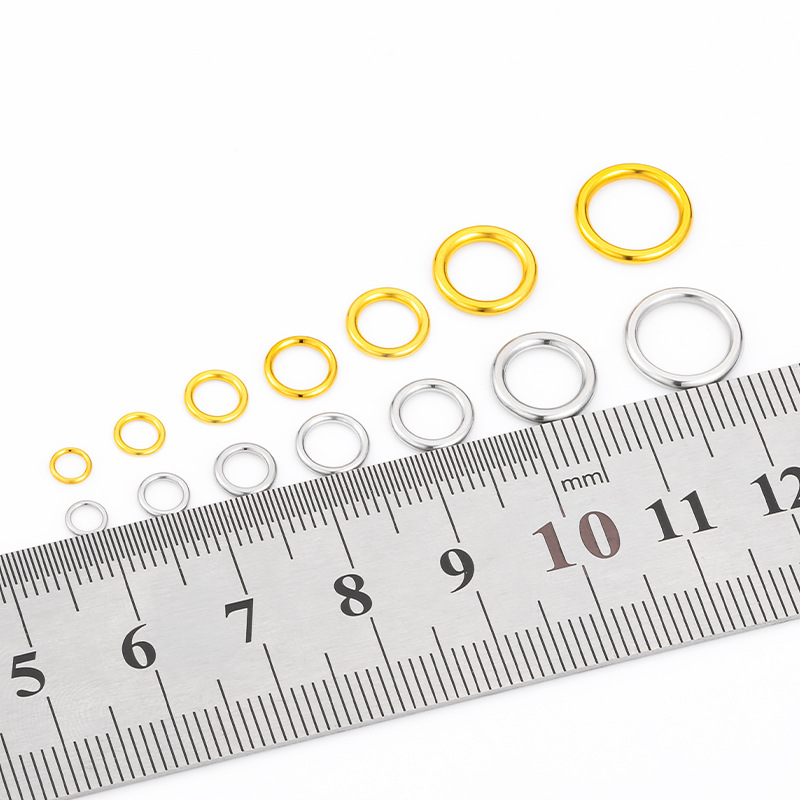 DIY Jewelry Accessories Classification 10 PCS/Package Quantity 304 Stainless Steel Material Solid Color Pattern 10 PCS/Package 304 Stainless Steel Solid Color Jump Ring Jewelry Accessories