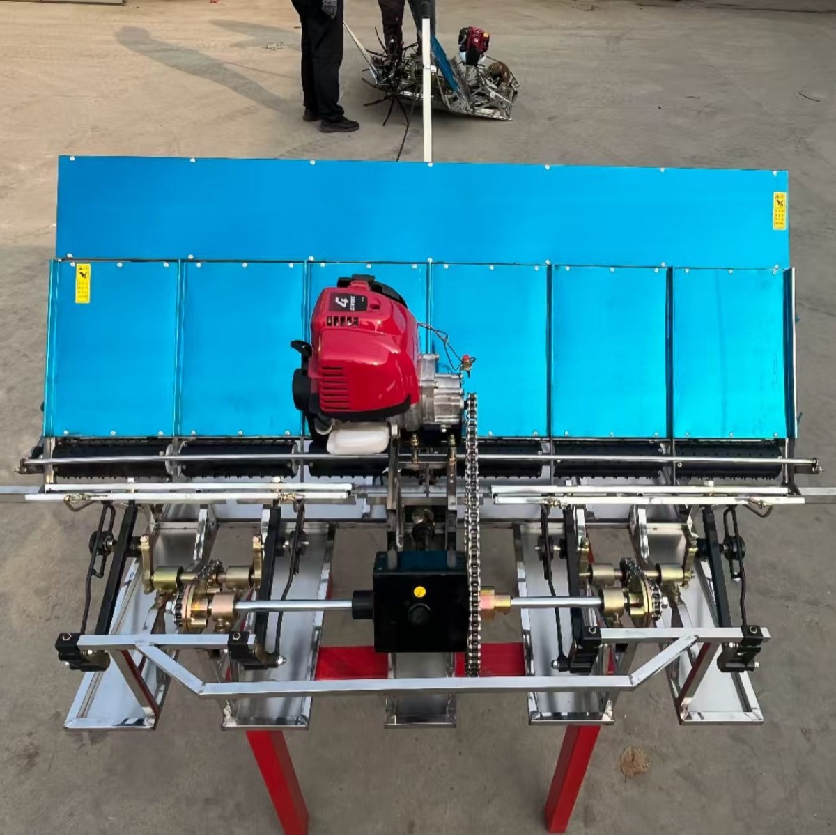 新型水稻种植机 汽油牵乘坐式6行插秧机 9寸育苗盘插秧机