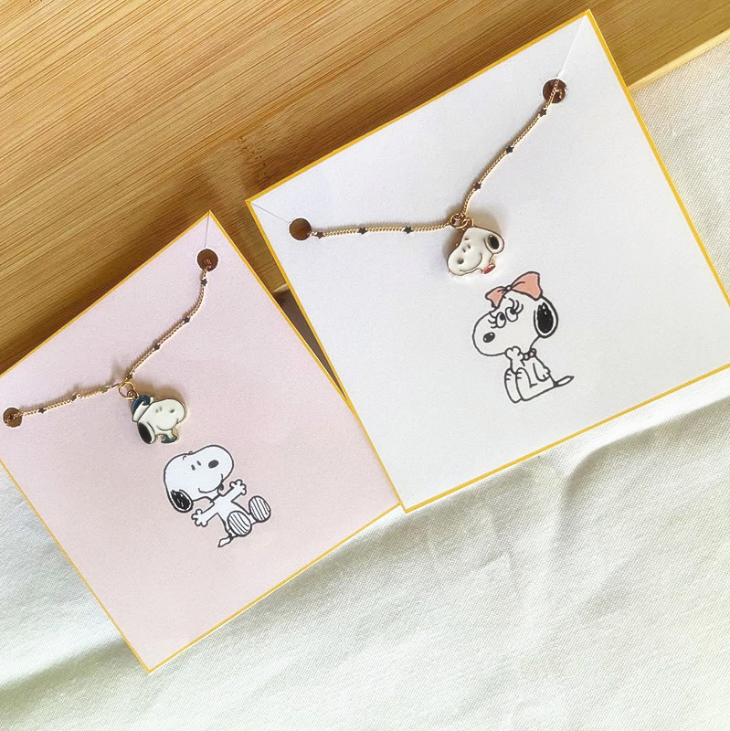Cartoon Snoopy Hello Kitty Necklace for Women, Best Friend Couple Necklaces, Birthday Gift Pendant, Children's Jewelry