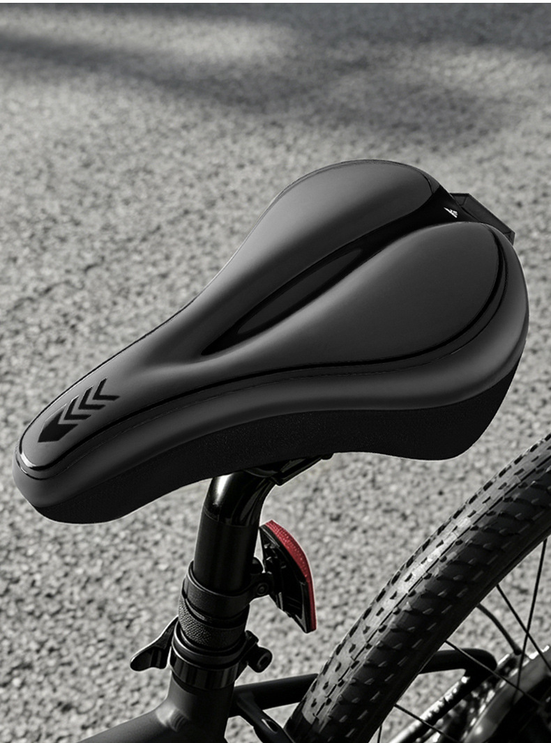 Bicycle Seat Cushion Cover, Mountain Bike Widened and Thickened Silicone Seat Cushion, Dynamic Bike Sponge Seat Cover, Universal Equipment Accessories