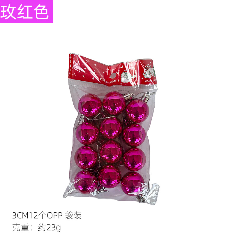 3cm galvanoplastia brillante BOLA DE Navidad 12 traje árbol de Navidad decoraciones Escuela Centro Comercial vacaciones atmósfera Decoración