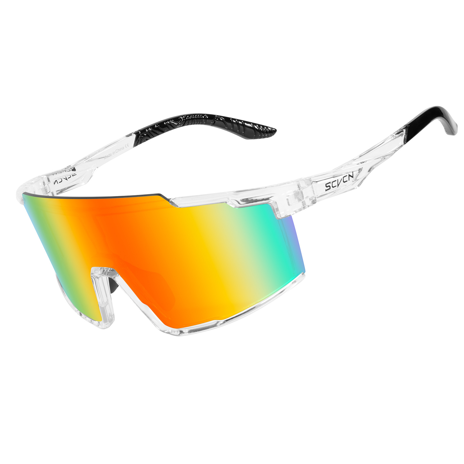Gafas de Ciclismo Deportivo de PC, Cortavientos con Puente Nasal Ajustable, para Ciclismo de Carretera y Montañismo
