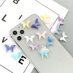 夢幻蝴蝶 創意新款 diy樹脂配件奶油膠手機殼 滴膠材料 頭飾髮夾