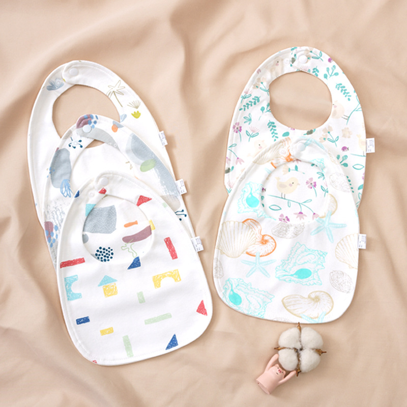 Bebé en forma de U de algodón babero recién nacido impermeable escupir leche saliva Toalla de algodón super suave ajustable babero Otoño e Invierno