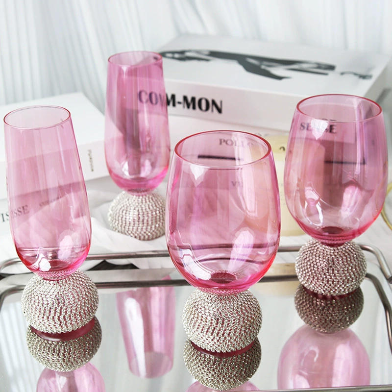 Fuchsia wineglass for whiskey