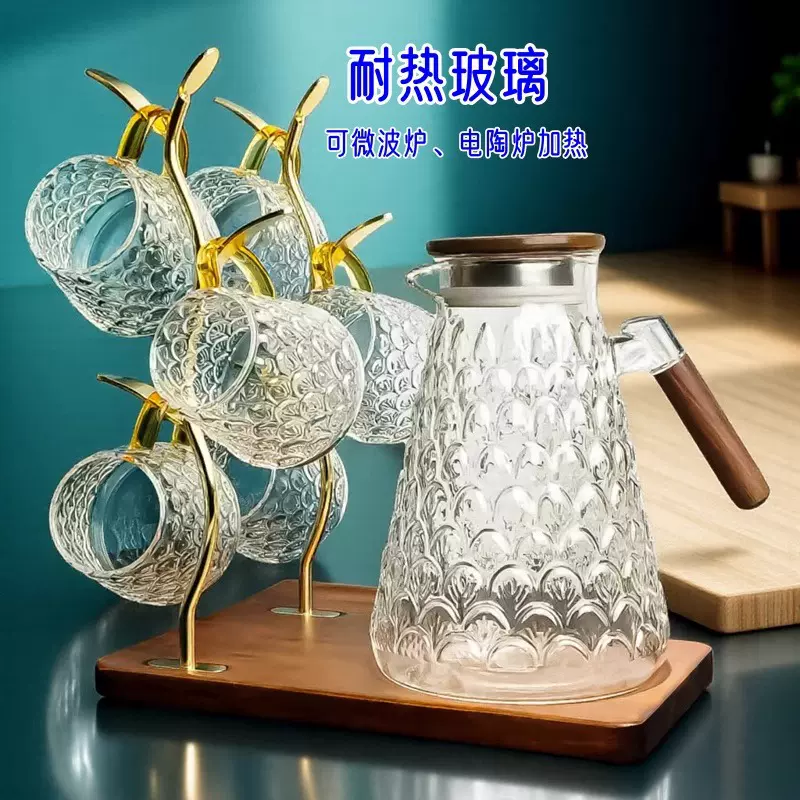 耐高温玻璃冷水壶家用防爆耐热凉水壶大容量扎壶果汁瓶泡茶壶批发