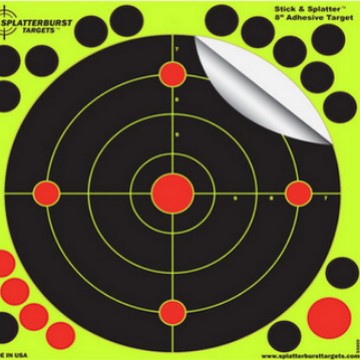 8英寸不干胶荧光狩猎打靶贴纸shooting 乙烯基定 制批发靶标卡纸