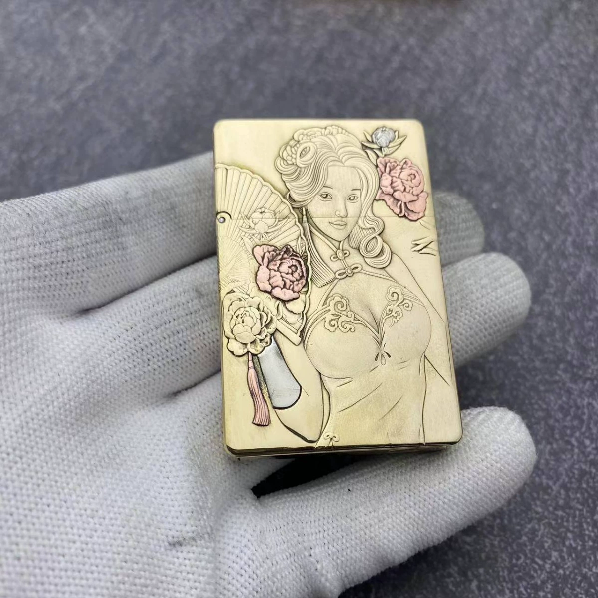 ZORRO керосиновая зажигалка Zoro латунная zl8 ультратонкая мелкая тяжелая броня инкрустированная Pan Jinlian зажигалка оптом