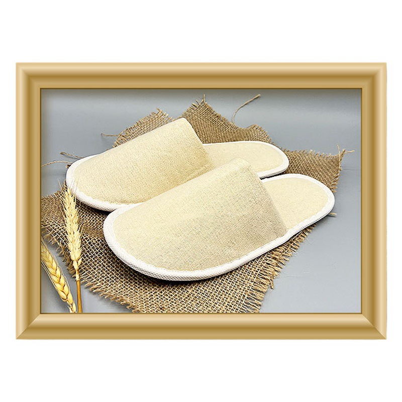 Hotel Disposable Slippers Non-slip Guest Slippers Linen Cotton Linen Slippers Hotel Washable Slippers
