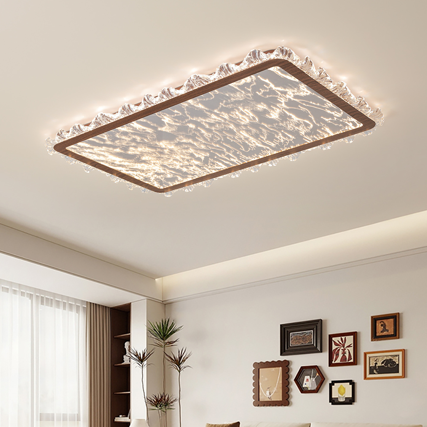 Luz de techo de la sala de estar de nubes estilo antiguo minimalista 2026 nueva atmósfera lujosa decoración del dormitorio luz principal de la sala de estar 472L