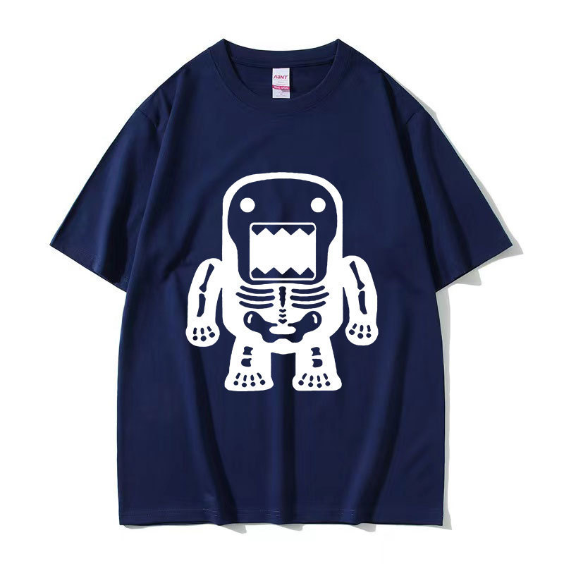 Domo Kun Funny Meme T-Shirt Men's Vintage Fashion O-Neck Sho