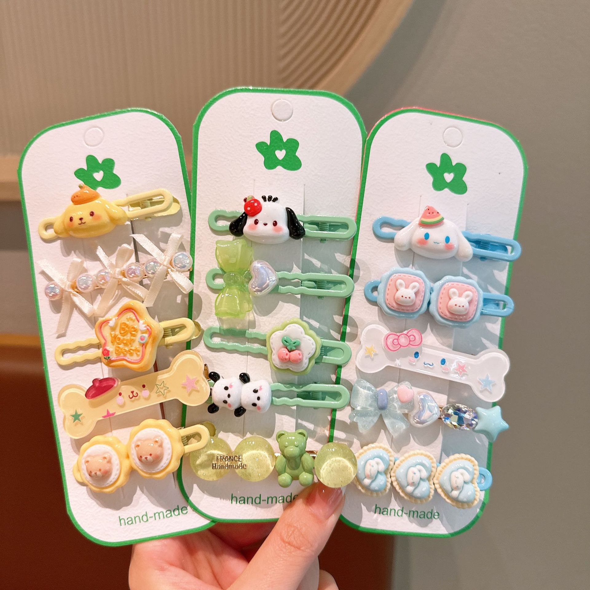 Horquilla de acrílico para niños, clip de pico de pato Sanrio para bebé femenino, accesorios para el cabello de alta calidad para niñas, clip lateral para niñas