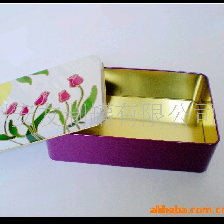 厂家专业生产长方形通用包装马口铁罐金属罐密封干粮