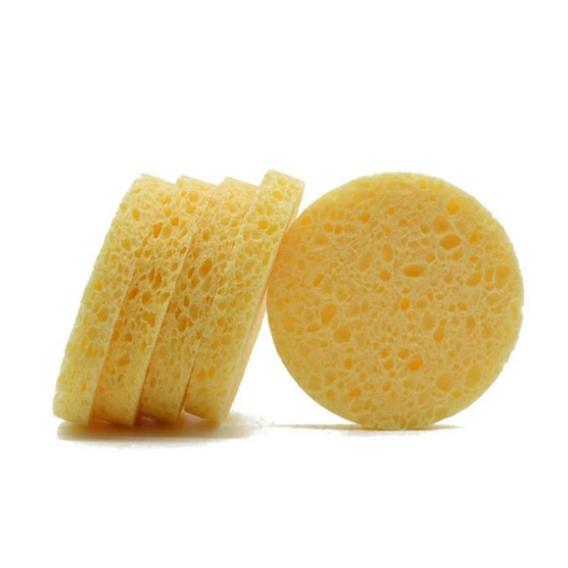 Пористый древесный волокнистый пузырьковый производитель Sponge древесного целлюлозного порошка flutscellin, умывание лица, очищение лица, губка для лица в упаковке OPP