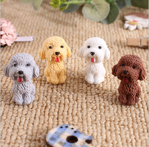 Cartoon style three-dimensional cute puppy eraser creative animal eraser primary school students school supplies prizes wholesale