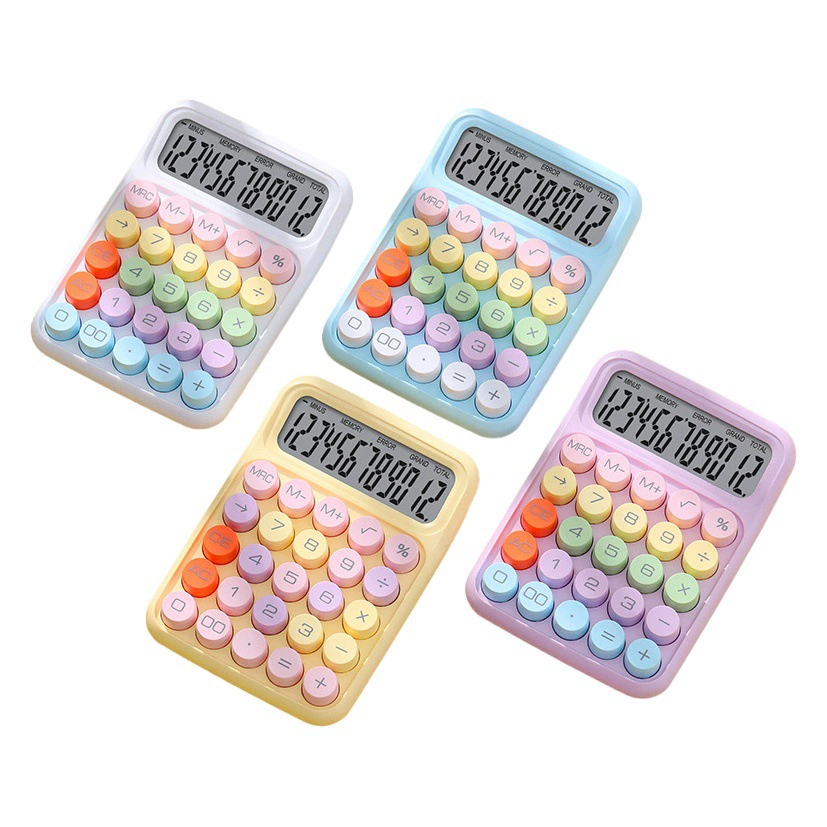 RZ-817BMAX допаминовый высококачественный красочный калькулятор, небольшой свежий и милый портативный 12-битный калькулятор