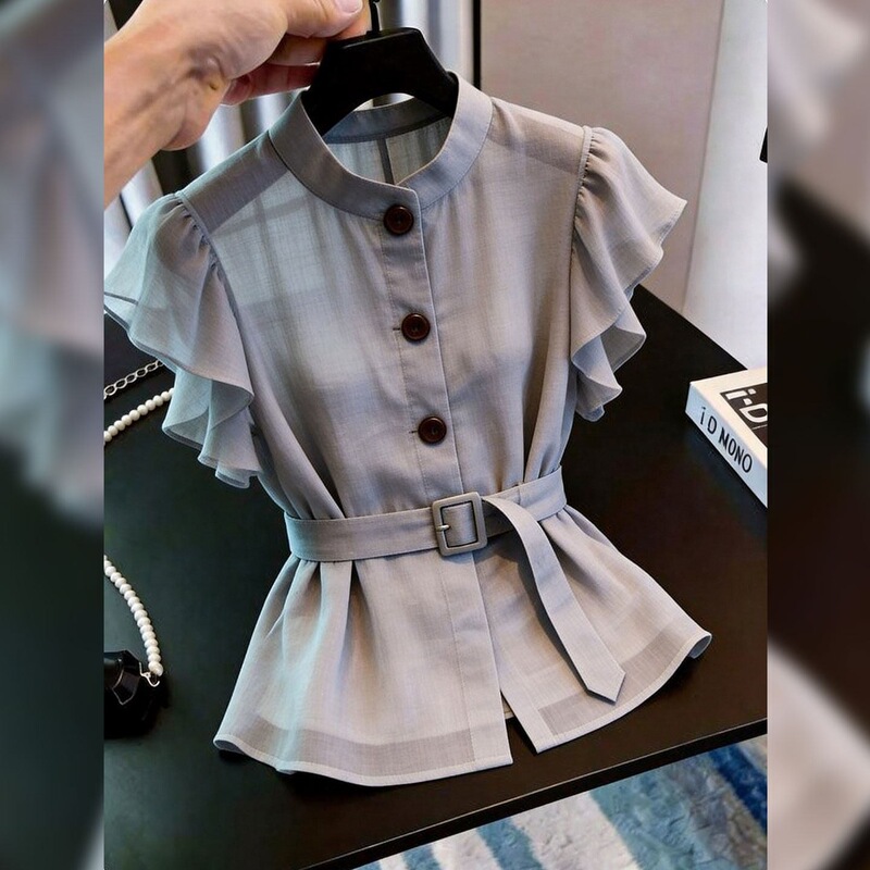 2026 Summer New Round Neck Sleeveless Shirt for Women, Popular Luxury Style That Covers the Belly, Fashionable Socialite Style Outerwear Top for Women