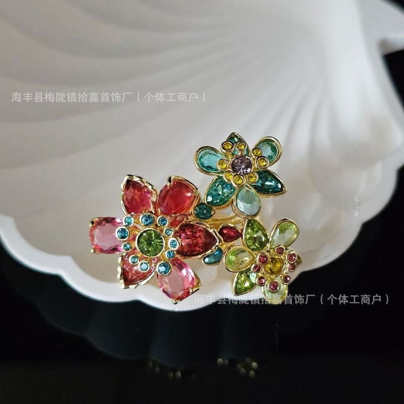 施家ldyllia水晶彩色花项链gema多巴胺饰品轻奢高级感厂家批发|undefined