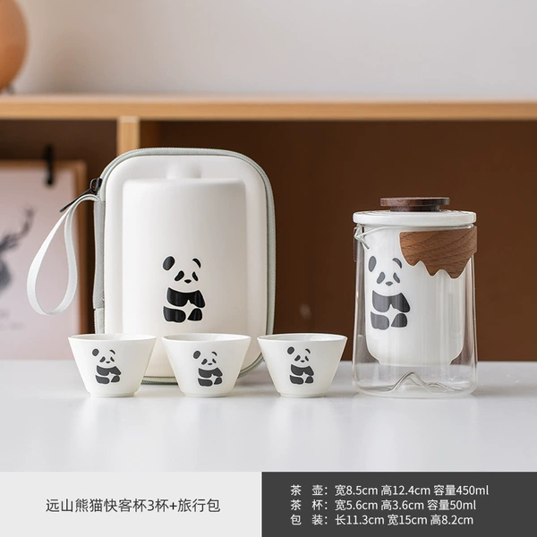 Yuanshan Panda Fast Cup 3 cups+travel bags