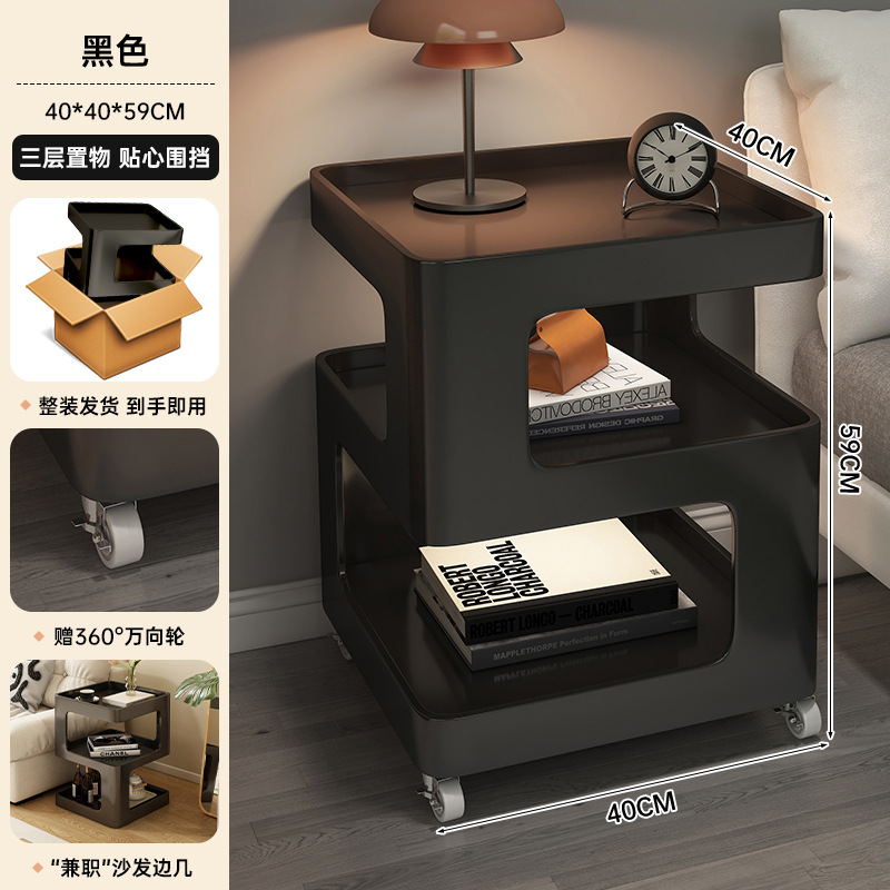 Mesa de cabezal de cama dormitorio armario de almacenamiento armario de almacenamiento estante de libros simple estante de visualización multifuncional estante de almacenamiento lateral doméstico