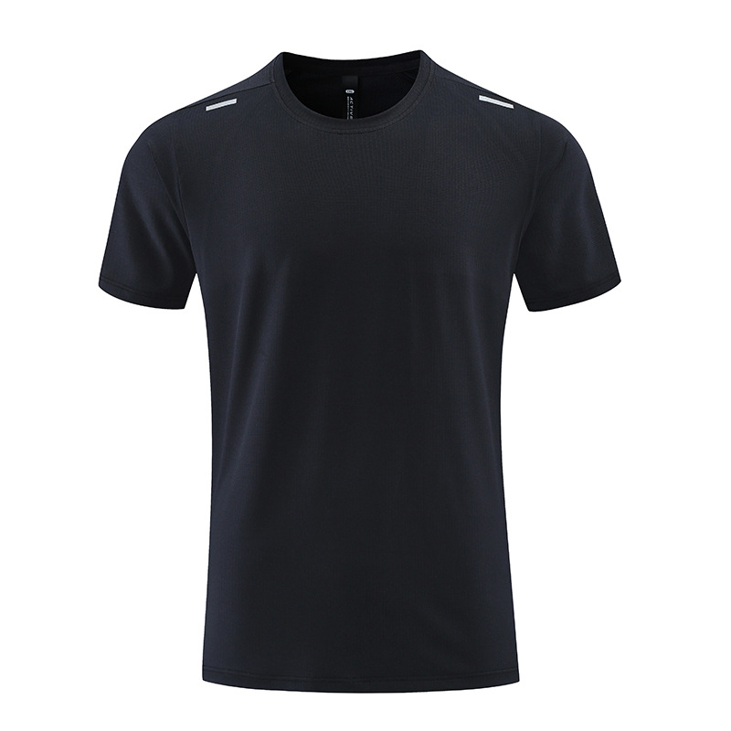 Camiseta deportiva de ocio al aire libre para hombres de verano ropa de secado rápido manga corta suelta más tamaño transpirable seda de hielo media manga en stock impreso B