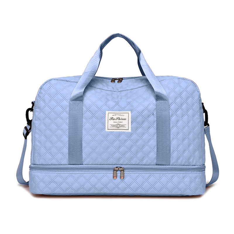 Bolsa de ejercicios cuadrilátero de diamante separación seca y húmeda bolsa de viaje deportiva bolsa de mano bolsa de ejercicios de gran capacidad bolsa de ocio para mujeres