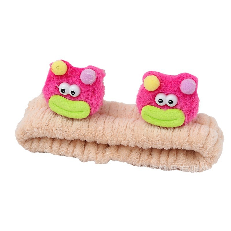 Corea del sur de dibujos animados Tridimensional Linda muñeca de peluche lavado de cara banda de pelo oso estrella diadema maquillaje femenino accesorios para el cabello